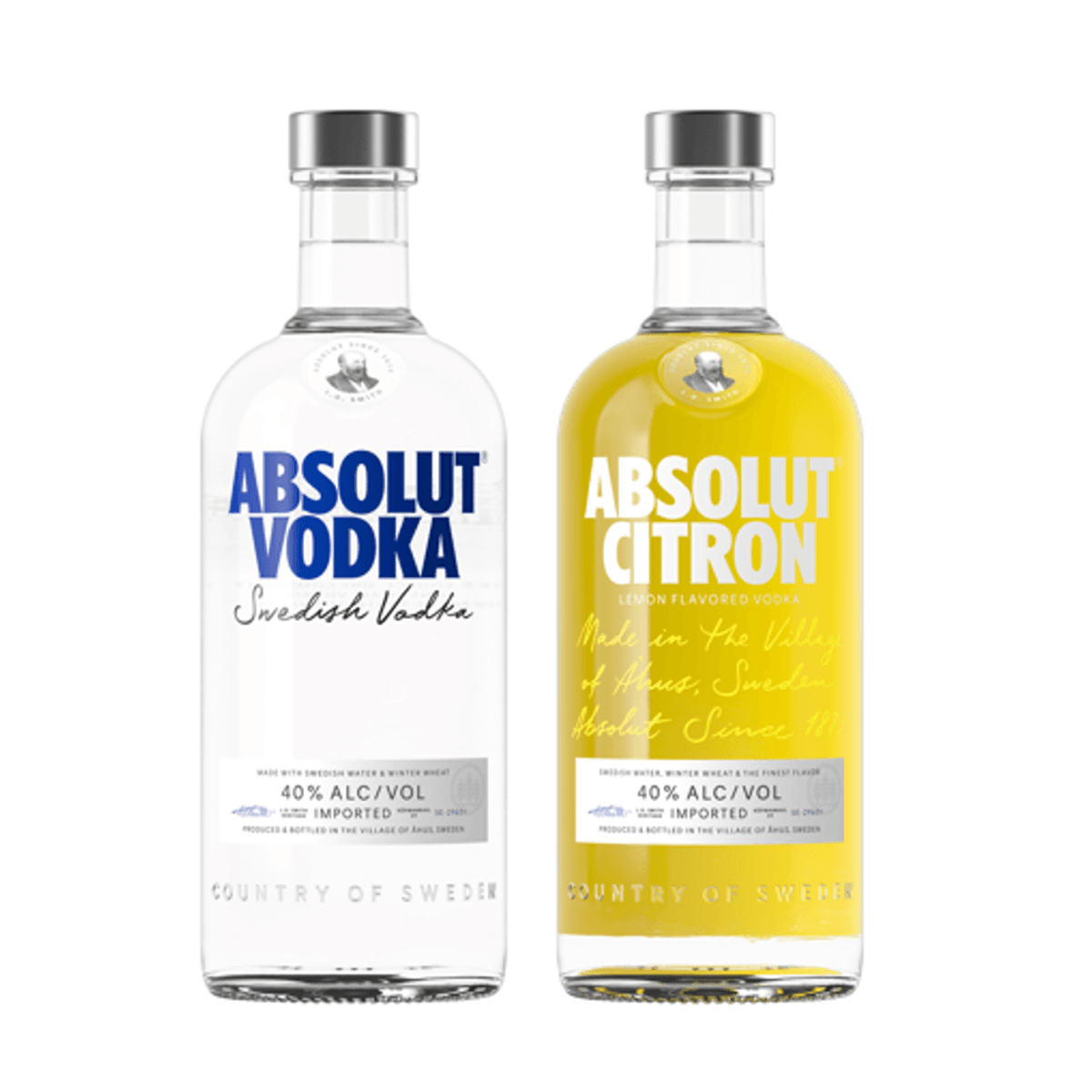 Kit Absolut Regular 750ml + Absolut Citron 750ml Orig