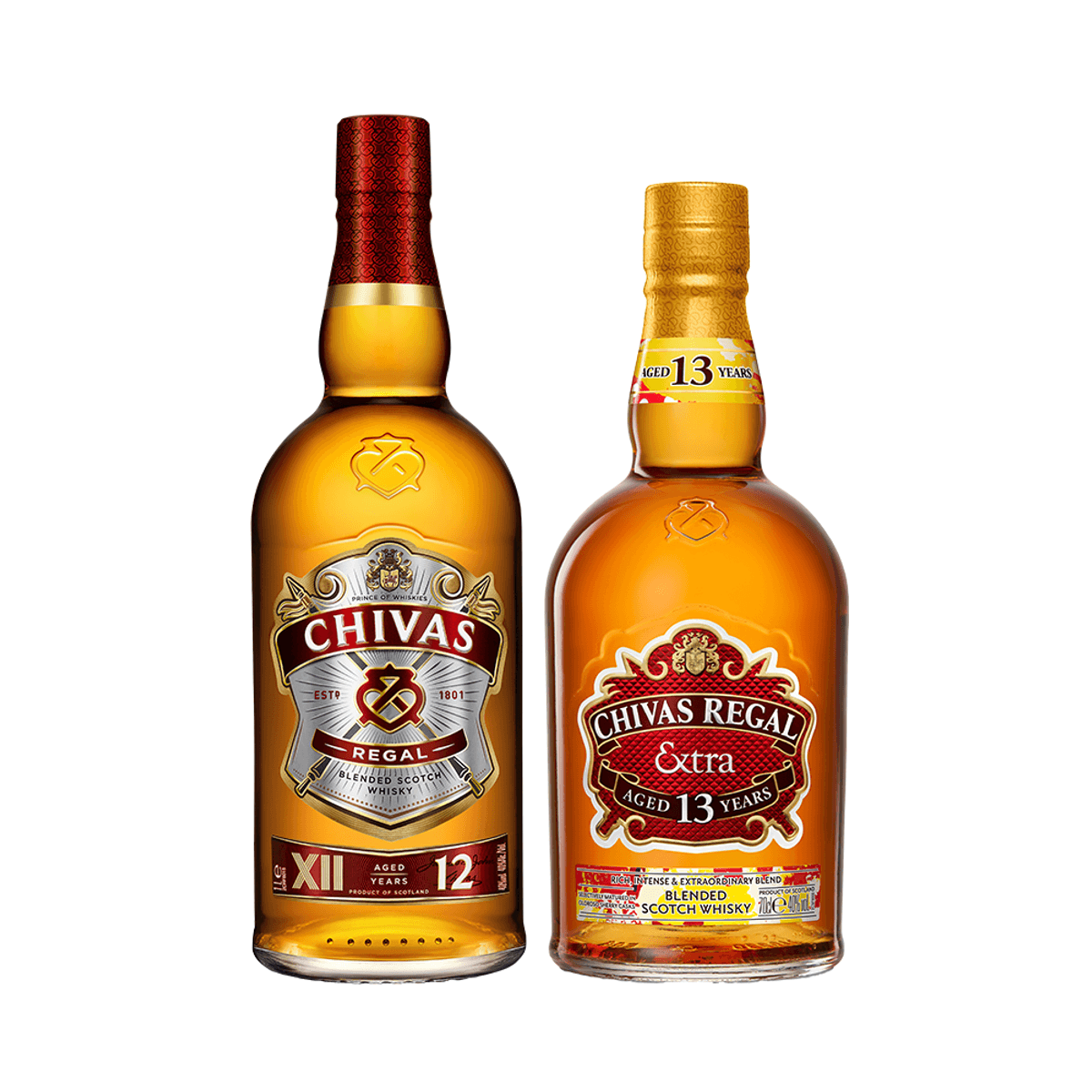 Whisky Chivas Escocês 12 750ml + Chivas Regal 13 750ml