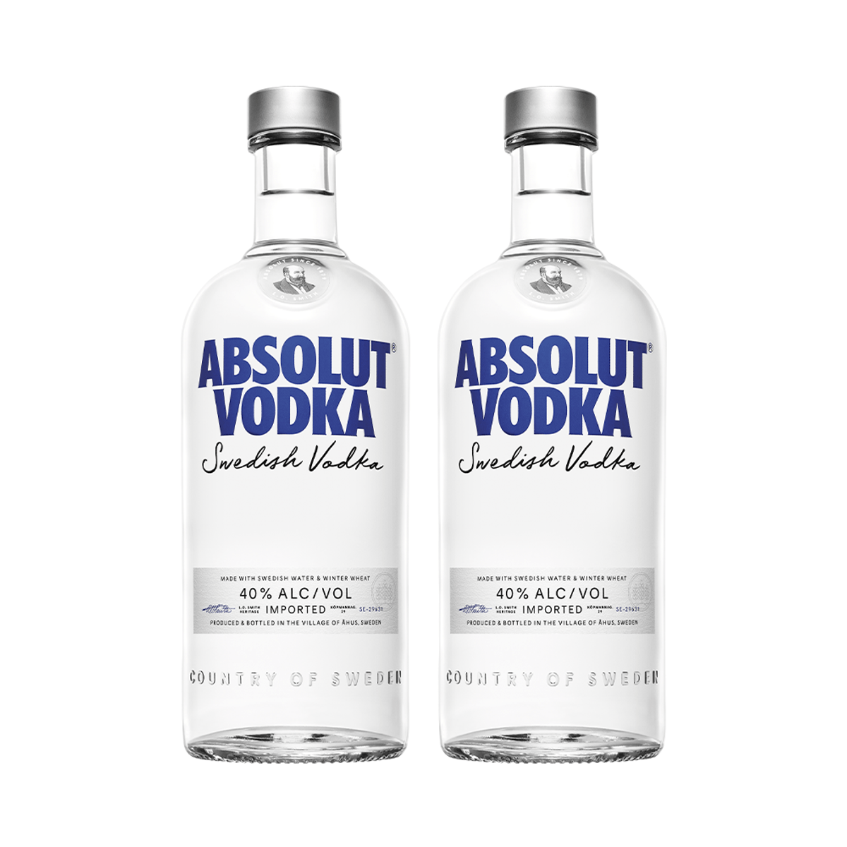 Kit 2 Unidades de Vodka Absolut Regular 750ml legitima
