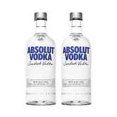 Kit 2 Unidades de Vodka Absolut Regular 750ml legitima