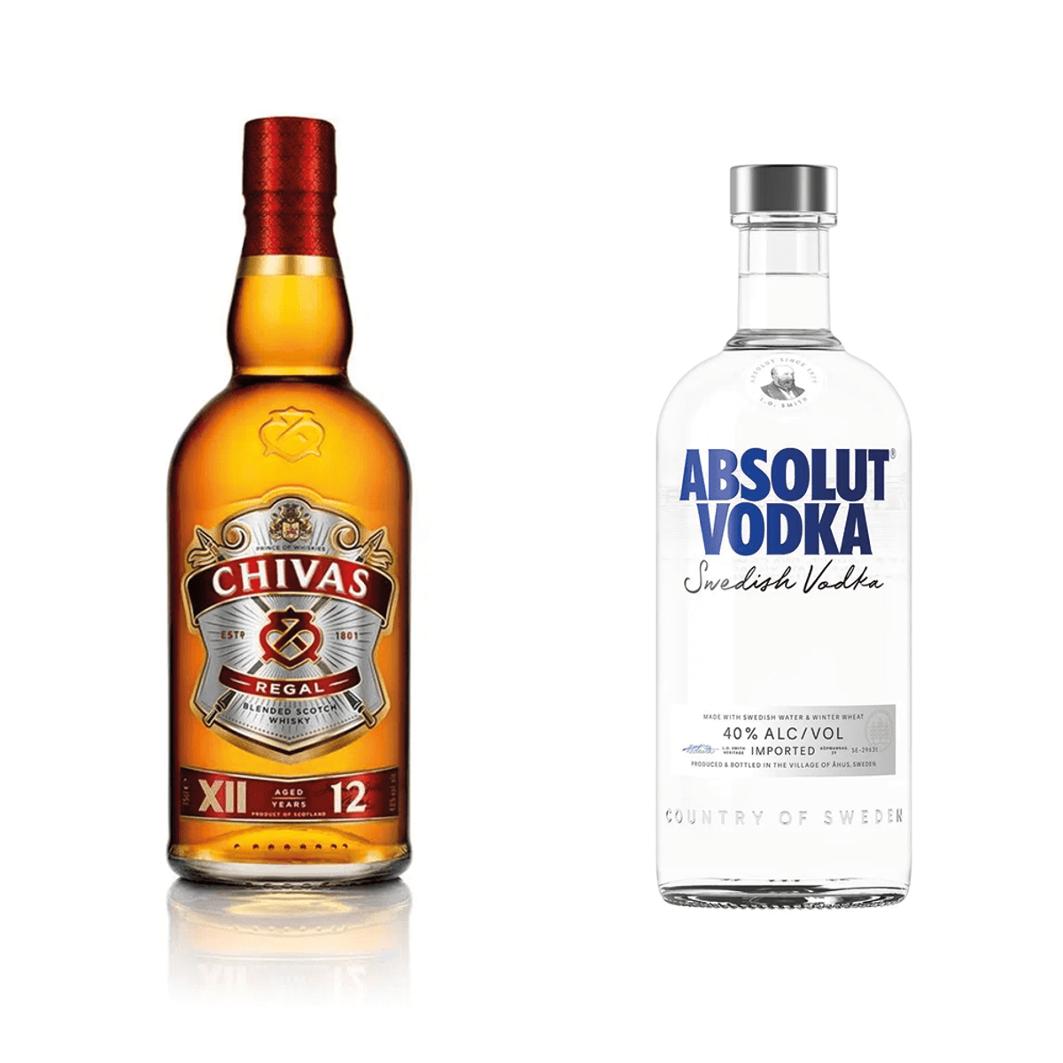 kit Whisky Chivas Regal 12 Anos + Vodka Absolut Regular 750ml
